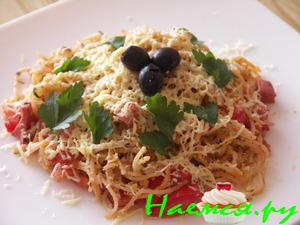 Спагетти с ветчиной