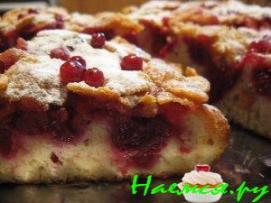 Вишневый пирог с корнфлекс
