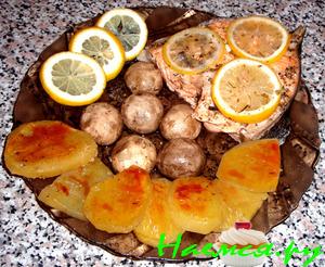 Лосось с овощами "На быструю руку"