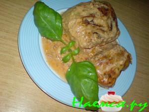 Голубцы из куриного мяса в савойской капусте