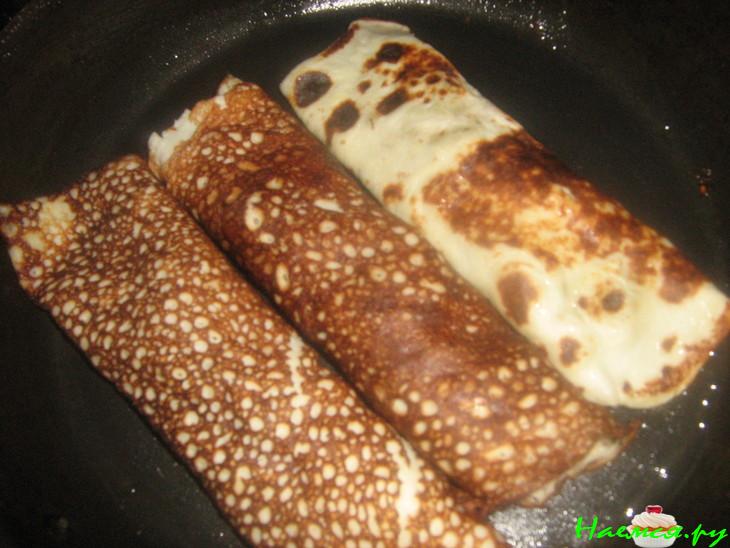 Блинчики закусочные с куриным филе и фасолью Блинчики закусочные с куриным филе и фасолью