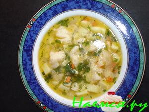 Куриный супчик с манными клецками (вариант), и с закусочной лепешкой Куриный супчик с манными клецками (вариант), и с закусочной лепешкой