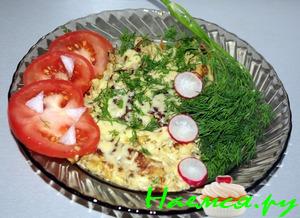 Гречневый омлет с сыром