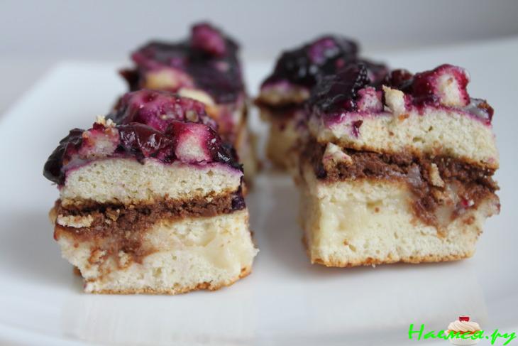 Тройной кремово-ягодный тарт Тройной кремово-ягодный тарт