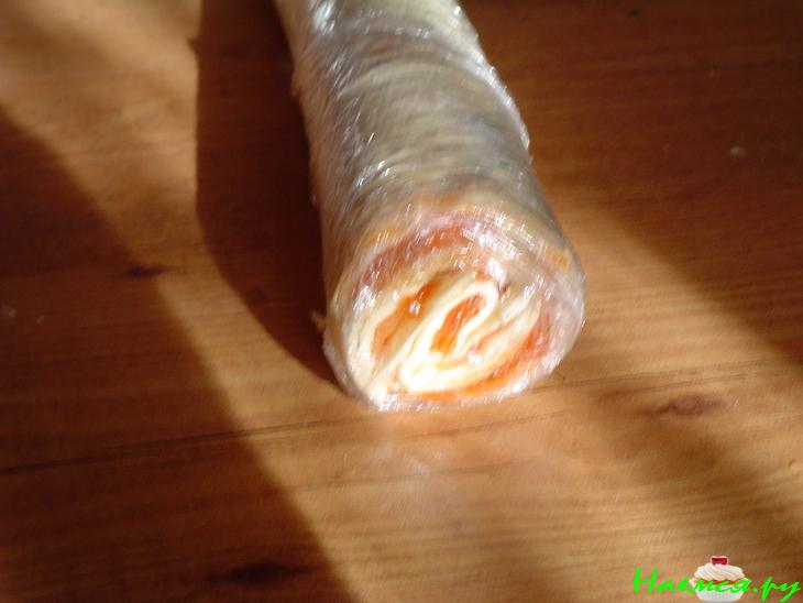 Рыбно-икорный рулет из лаваша