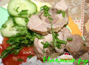 Мясо запеченное в фольге (телятина)