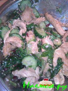 Теплый салат из курочки Теплый салат из курочки