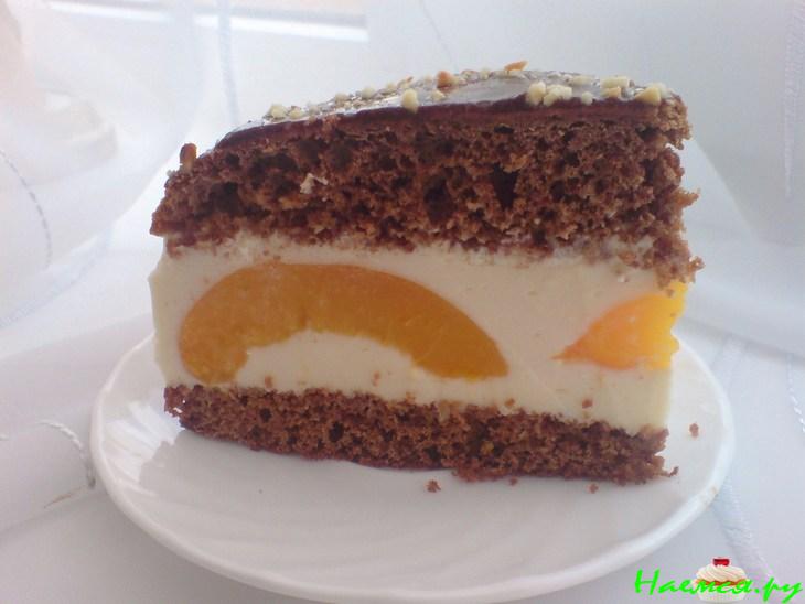 Торт 'Сливочные облака с персиками'