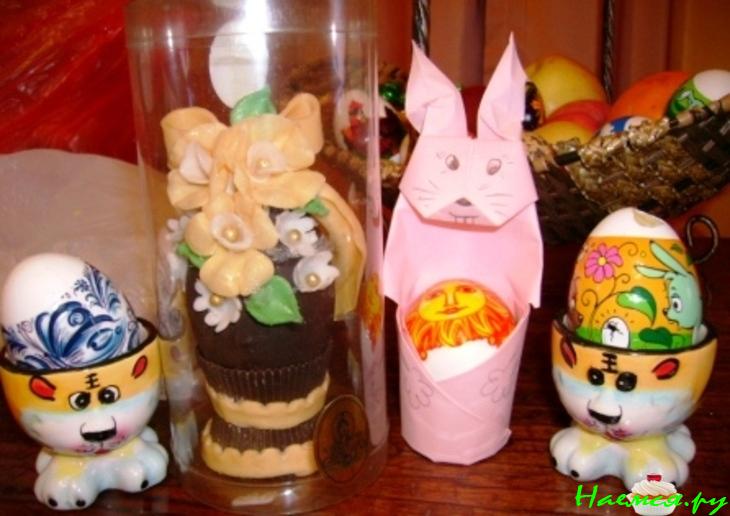 Кекс с пасхальным зайцом и крашенками Кекс с пасхальным зайцом и крашенками