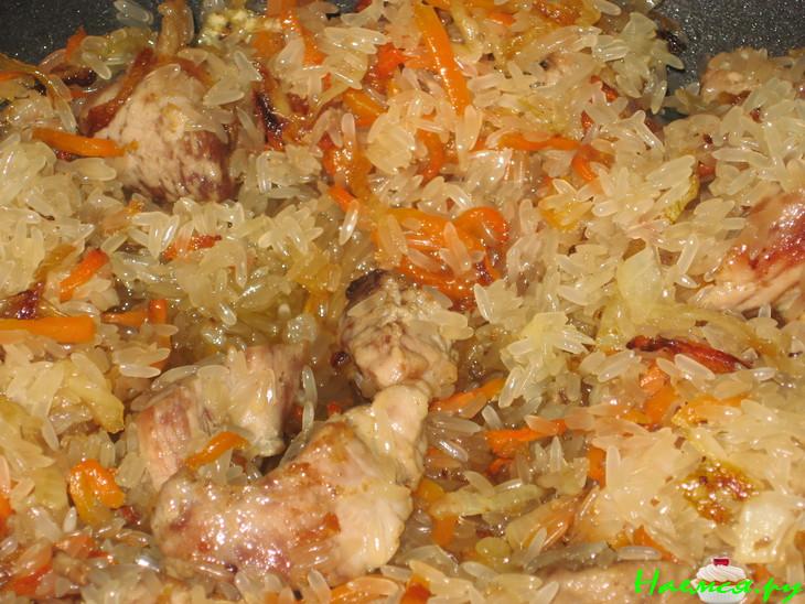 Плов с куркумой и шафраном