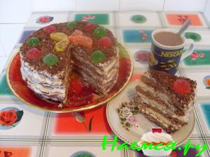 Торт 'Мишка' со сметанным кремом