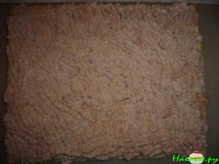 Слоеный пирог с рыбой