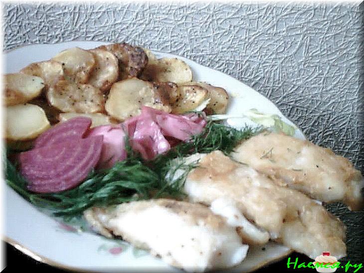 Рыбка запеченная (морской язык)