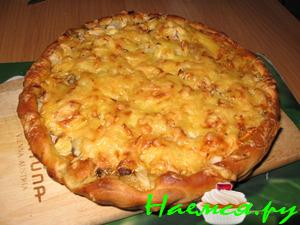 Пицца с сайрой