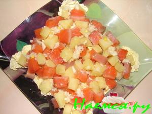 Салат из семги с картофелем