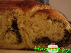 Рулет-пирог с маком с заливкой