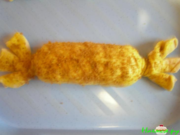 Крабово-слоеные рулеты к пиву