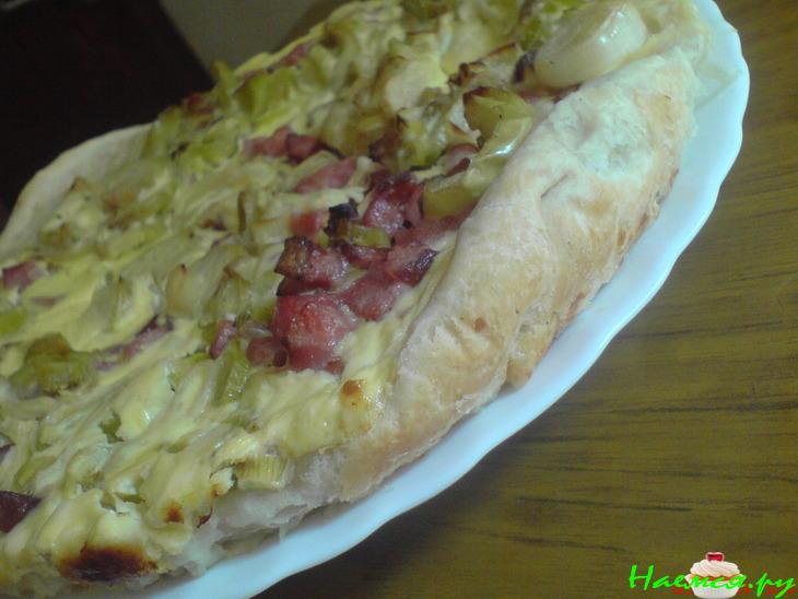 Яблочно-луковый киш с ветчиной Яблочно-луковый киш с ветчиной