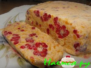 Персиково-малиновое семифредо