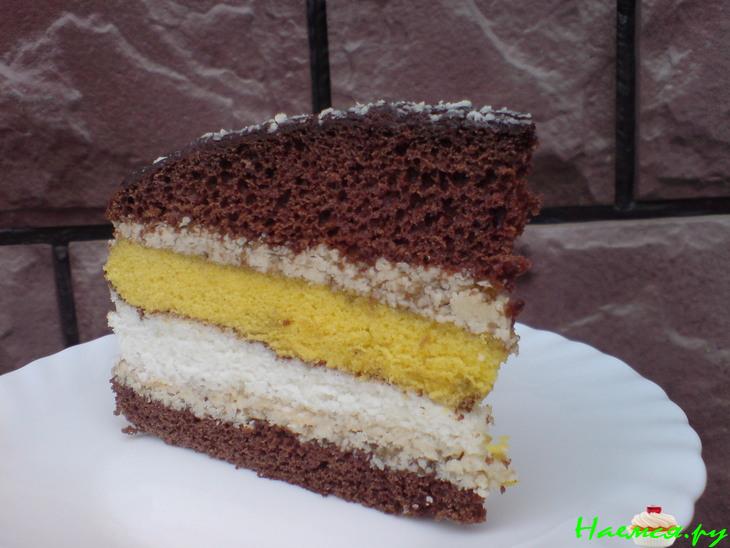 Торт 'Лилия' с банановым кремом