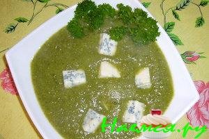 Суп-пюре зелёный с сыром