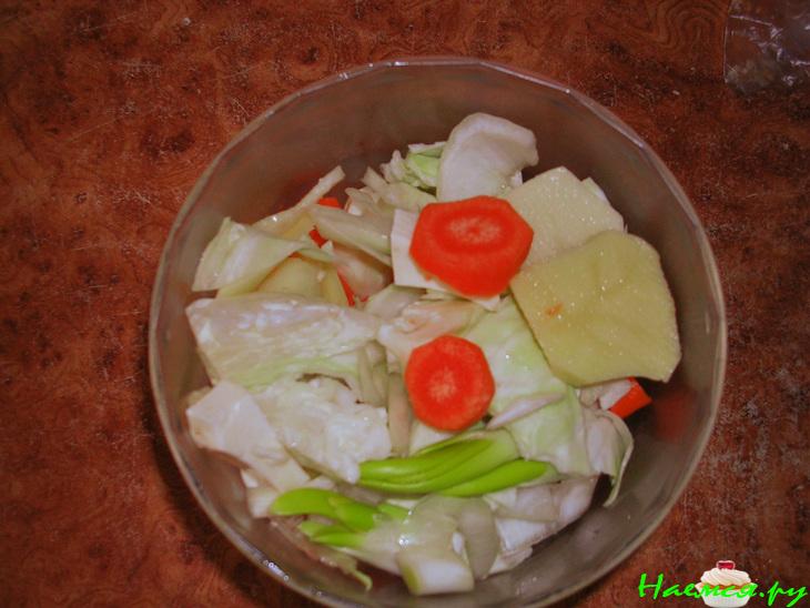 Котлеты с овощами в красном соусе Котлеты с овощами в красном соусе