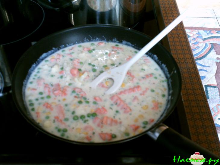 Запеканка из рыбы с макаронами и овощами Запеканка из рыбы с макаронами и овощами