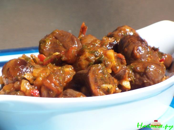 Каштаны в томатно-чесночном соусе !!!