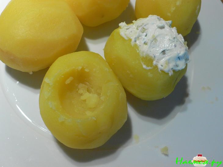 Картофель с рыбной икрой Картофель с рыбной икрой