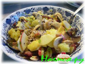 Картофельный салат с шампиньонами и ветчиной Картофельный салат с шампиньонами и ветчиной