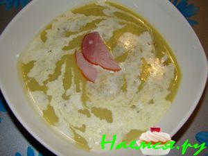 Суп-пюре из картофеля с зеленым горошком