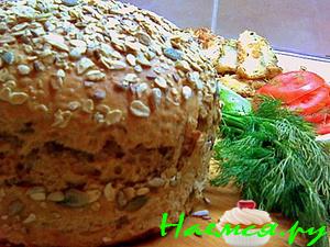 Хлеб овсяный на закваске с семечками, почти одна польза!