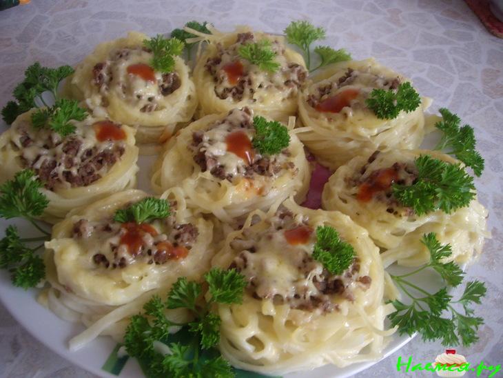 Гнезда с вкусной начинкой