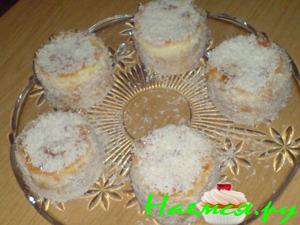 Пирожные с творожно-манговым кремом