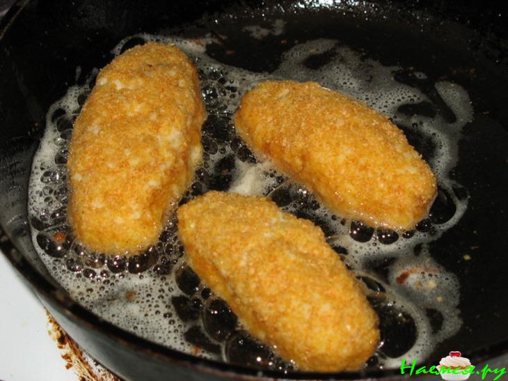 Жаренные палочки из пшенной каши