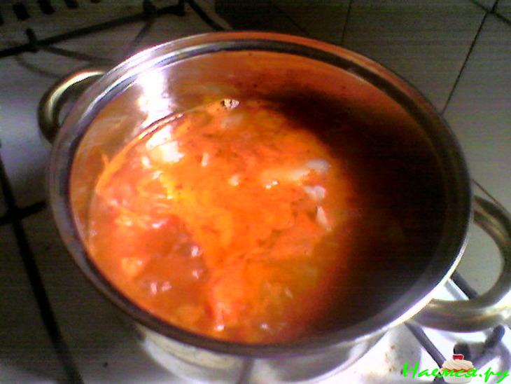 Томатный суп с треской