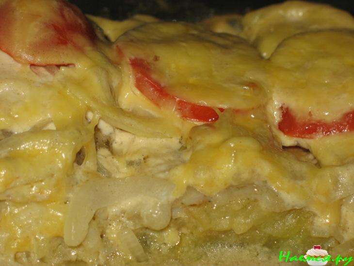 Телапия в шубке с йогуртово-горчичным соусом