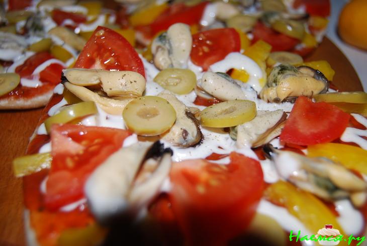 Мini-пицца с мидиями