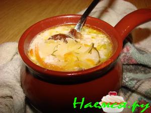 Щи из кислой капусты с потрошками