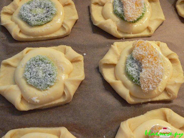 Пирожное "Флорида", из творожного теста