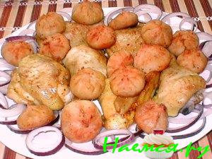 Куриные окорочка с тестом