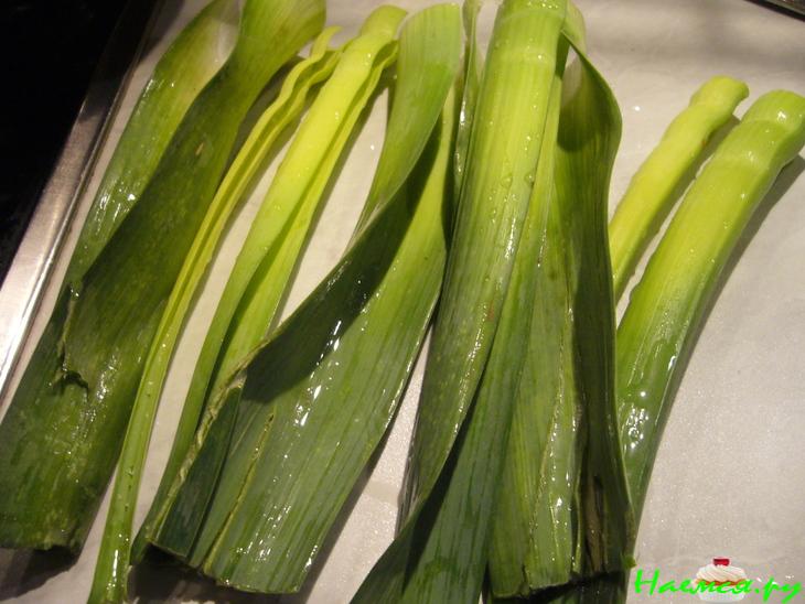 Роллы из лука порея Роллы из лука порея