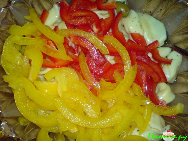 Салат из Равиоли с песто