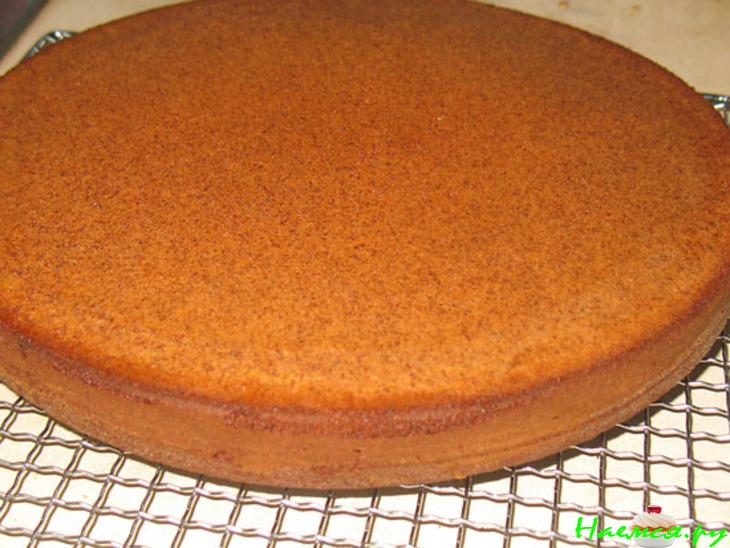 Торт с кремом из маскапоне и папайи под гранатовын желе "Красная шапочка"