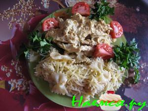 Куриные грудки в сметанном соусе Куриные грудки в сметанном соусе