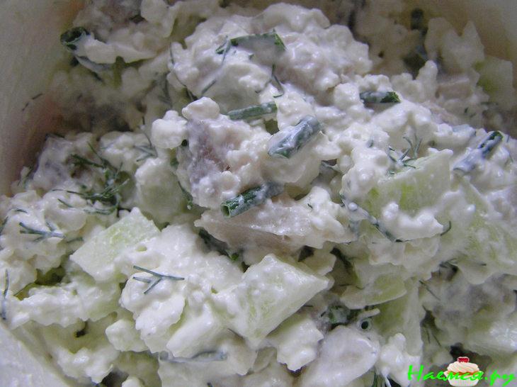 Закуска из домашнего сыра