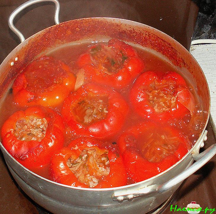 Перцы фаршированные рисом и овощами Перцы фаршированные рисом и овощами