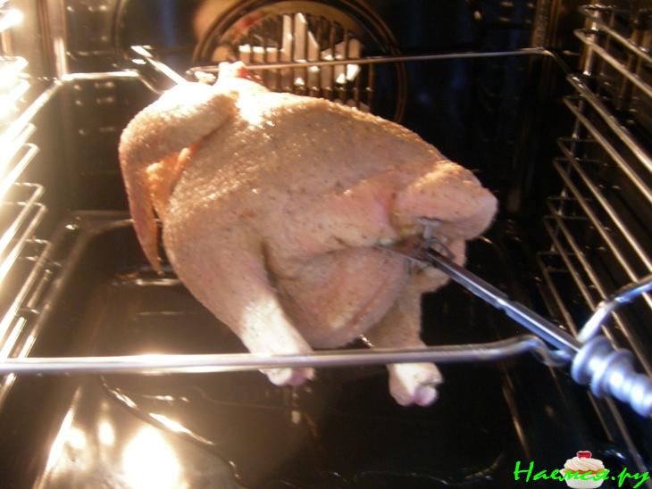 Курица на вертеле