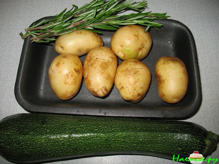 "Полосатики" из картошки и цуккини