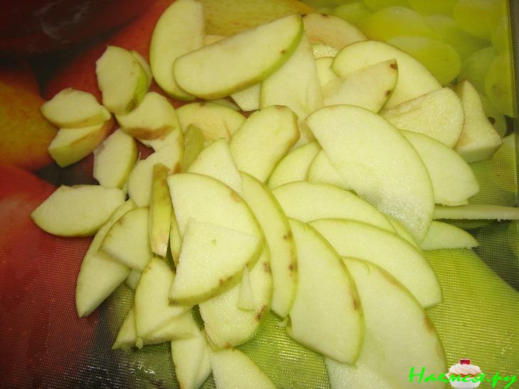 Песочный пирог с заварным кремом и яблочком!!!